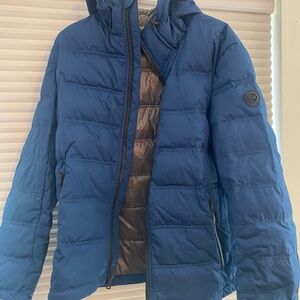 NWT Michael Kors Navy Puffer Jacket M/Pacific blue